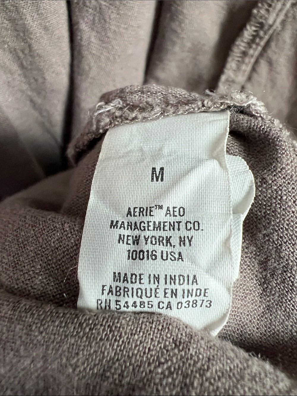 Aerie | Tie-Shoulder Button-Front Womenâs Linen Blend Camisole Top Taupe Size M - Picture 12 of 17